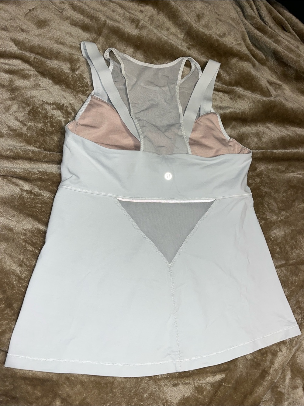 lululemon athletica White Active Tank with Blush Interior